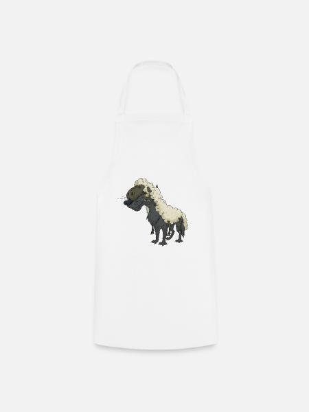 Funny Cute Cool Wolf Sheep - Cooking Apron - white