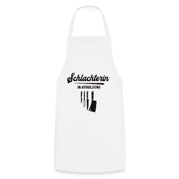 Schlachterin Ausbildung Lehre Schlachterausbildung - Kochschürze - Weiß - Vorne - AI Model Male 185 dark (185cm)