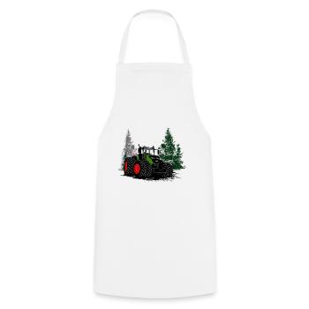 Tracteur - Tracteur - Agriculteur - Agriculteur - Tablier de cuisine - blanc - Devant - AI Model Male 185 dark (185cm)