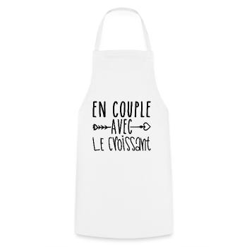 Couples with Crescent, Crescent Fans Gift - Cooking Apron - white - Front - AI Model Male 185 dark (185cm)