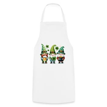 Gnome De La Saint Patrick Shamrock St. Patrick's - Tablier de cuisine - blanc - Devant - AI Model Male 185 dark (185cm)