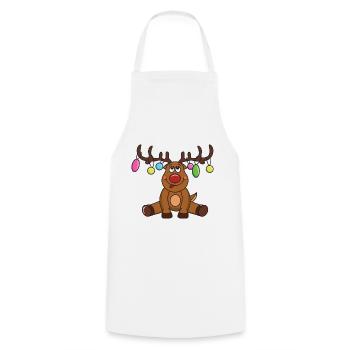 Lustiges Rentier Weihnachten Christmas Xmas - Kochschürze - Weiß - Vorne - AI Model Male 185 dark (185cm)