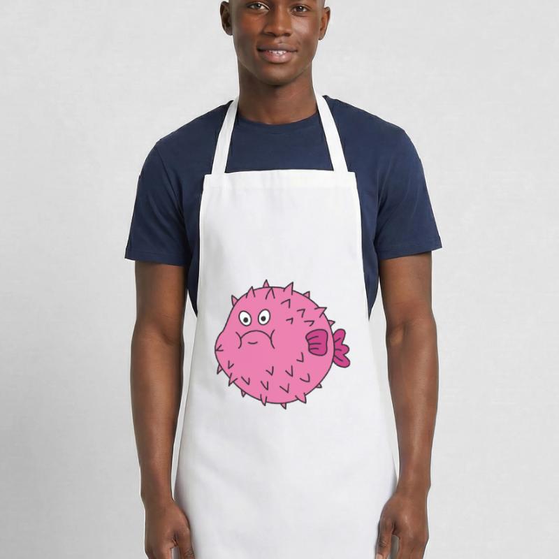 Funny cute cool fish Puffer fish Cooking Apron