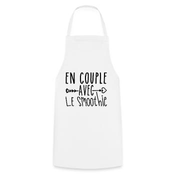 En Couple avec Smoothie, cadeau Fans de Smoothie - Tablier de cuisine - blanc - Devant - AI Model Male 185 dark (185cm)