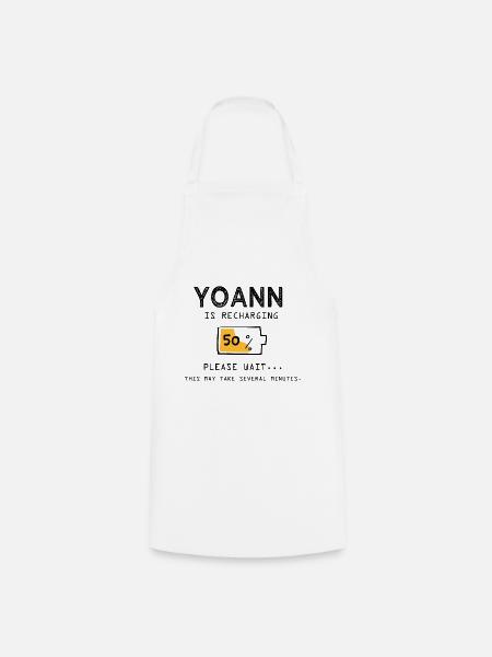 Yoann Lustiger Name Sarkastischer Lustiger Geschenk - Kochschürze - Weiß