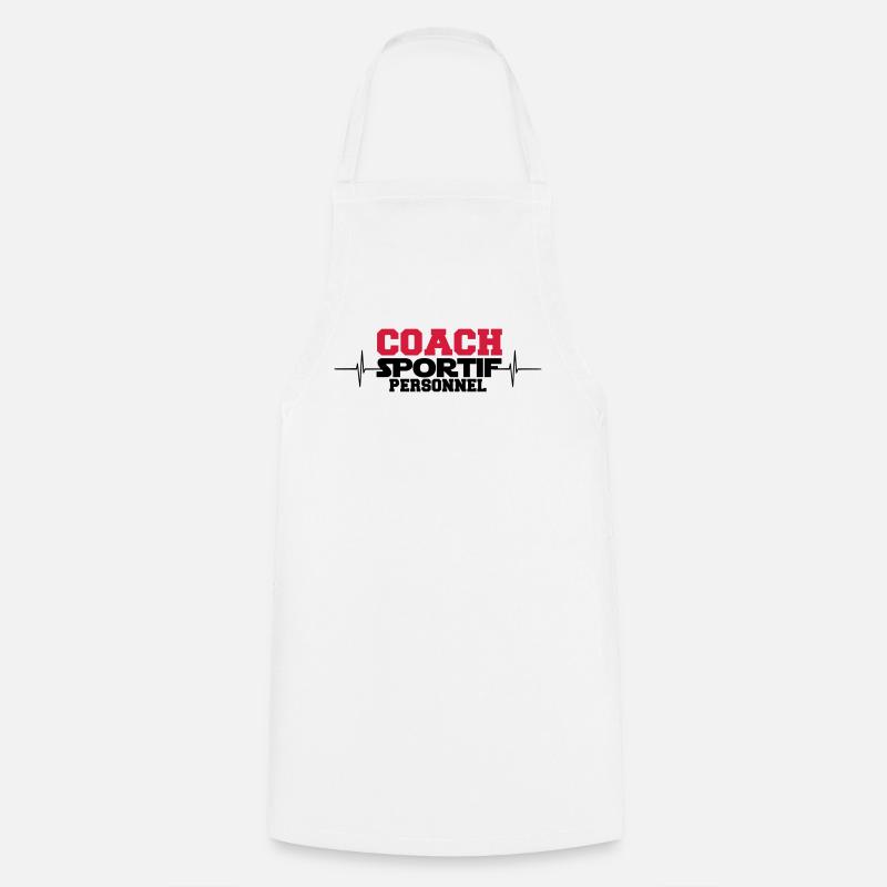 coach sportif personnel - Tablier de cuisine - blanc