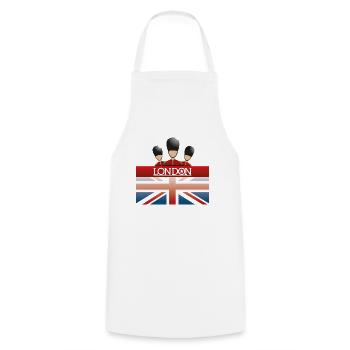 London is my city - Cooking Apron - white - Front - AI Model Male 185 dark (185cm)