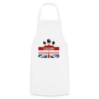 Londres est où je veux aller - Tablier de cuisine - blanc - Devant - AI Model Male 185 dark (185cm)