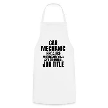 Mécanicien - Tablier de cuisine - blanc - Devant - AI Model Male 185 dark (185cm)