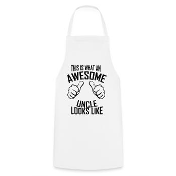 Oncle - Tablier de cuisine - blanc - Devant - AI Model Male 185 dark (185cm)