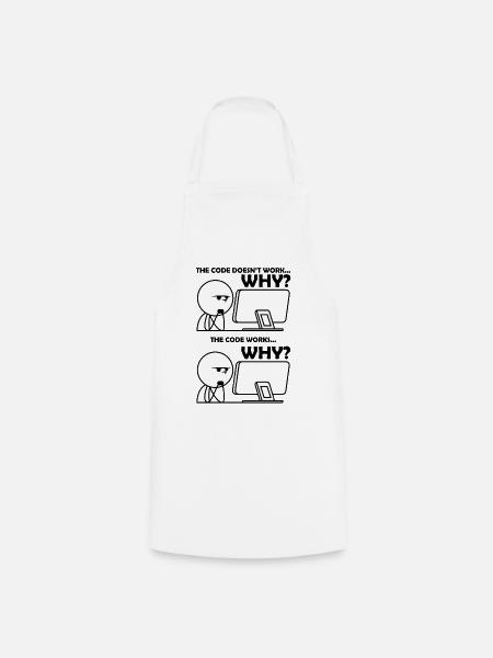 Programming Code Funny - Cooking Apron - white