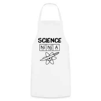 Science Ninja - Cooking Apron - white - Front - AI Model Male 185 dark (185cm)