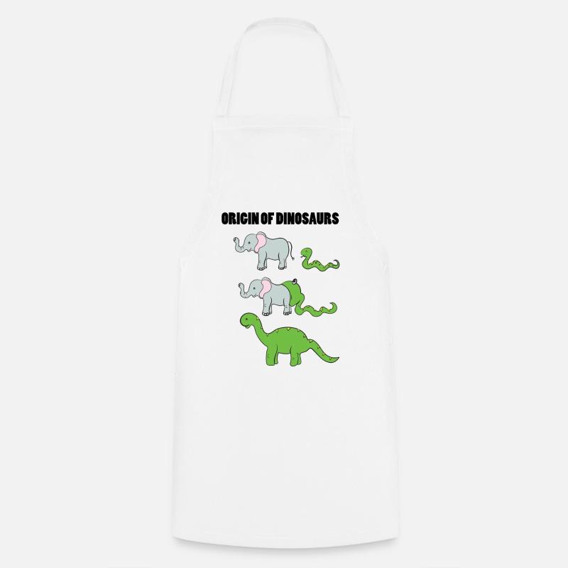 Éléphant serpent Dino - Tablier de cuisine - blanc