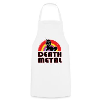 Death Metal Einhorn - Kochschürze - Weiß - Vorne - AI Model Male 185 dark (185cm)