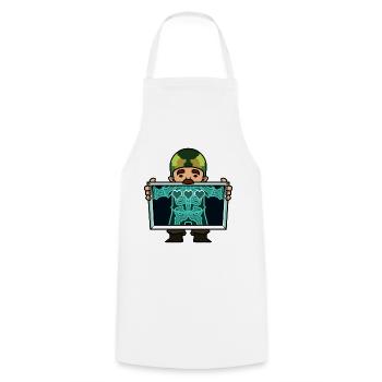 Gamer Herzen Röntgen Lustig - Kochschürze - Weiß - Vorne - AI Model Male 185 dark (185cm)