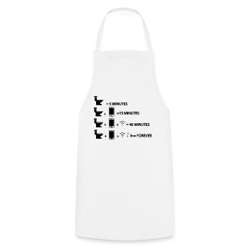 Social Media Funny - Cooking Apron - white - Front - AI Model Male 185 dark (185cm)