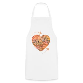 Bon Voyage - Cooking Apron - white - Front - AI Model Male 185 dark (185cm)