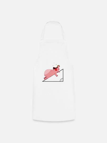 Hippopotamus hypotenuse math Funny - Cooking Apron - white