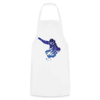 Snowboarder - Kochschürze - Weiß - Vorne - AI Model Male 185 dark (185cm)