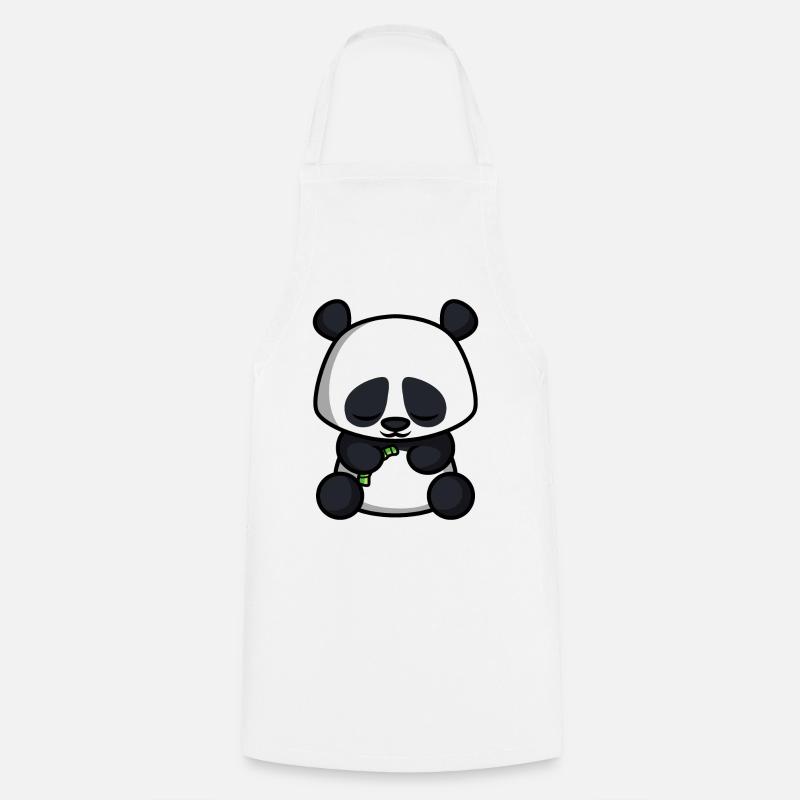 Panda fatigué - Tablier de cuisine - blanc