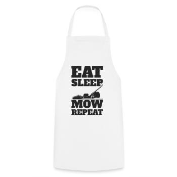 Lawnmower Eat Sleep Repeat - Cooking Apron - white - Front - AI Model Male 185 dark (185cm)