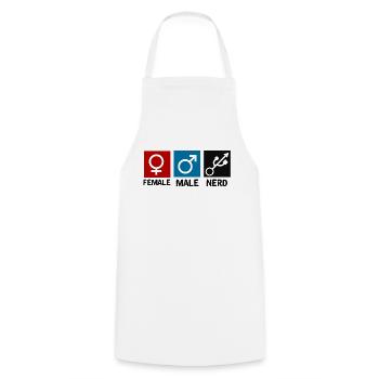 Nerd Female Male Funny - Cooking Apron - white - Front - AI Model Male 185 dark (185cm)