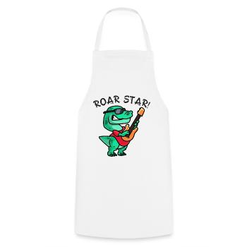 Rocker Dinosaurier Roar Star - Kochschürze - Weiß - Vorne - AI Model Male 185 dark (185cm)