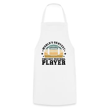 Worlds Okayest Fantasy Football Player Fantasy Foo - Cooking Apron - white - Front - AI Model Male 185 dark (185cm)