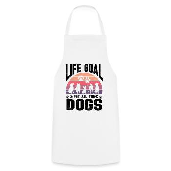 Life Goal Pet All The Dogs Funny Pet Dog Lover - Cooking Apron - white - Front - AI Model Male 185 dark (185cm)