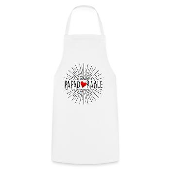 Daddy of love for his daddy - Cooking Apron - white - Front - AI Model Male 185 dark (185cm)