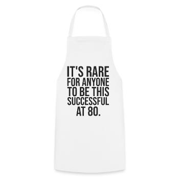 80 ans performant cadeau 80e anniversaire ans - Tablier de cuisine - blanc - Devant - AI Model Male 185 dark (185cm)