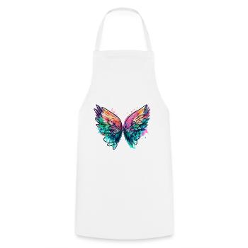 ailes d’ange, ailes d’ange, graffiti, coloré - Tablier de cuisine - blanc - Devant - AI Model Male 185 dark (185cm)