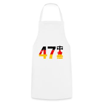 47 Formula Racing Motorsport Allemagne - Tablier de cuisine - blanc - Devant - AI Model Male 185 dark (185cm)