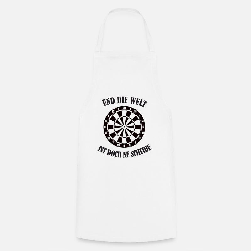 Dart Darts Dartscheibe Darter - Kochschürze - Weiß