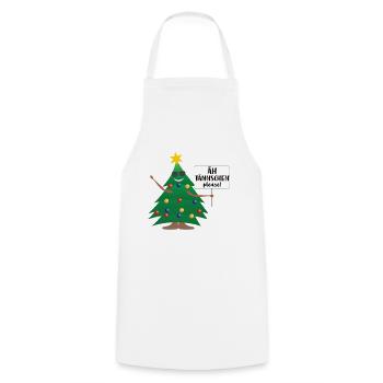 Lustiges Weihnachts Motiv Christbaum Tannenbaum - Kochschürze - Weiß - Vorne - AI Model Male 185 dark (185cm)