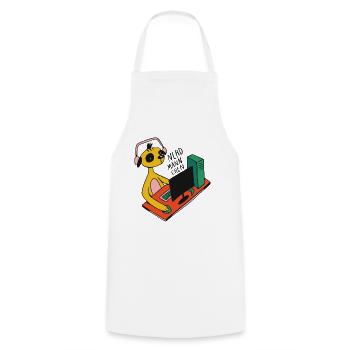 Nerdman Sweet Nerd Gaming Freak Gamer Gamer - Cooking Apron - white - Front - AI Model Male 185 dark (185cm)