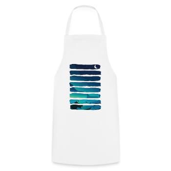 Aurora Borealis Northern Lights Alaska Night Sky - Cooking Apron - white - Front - AI Model Male 185 dark (185cm)