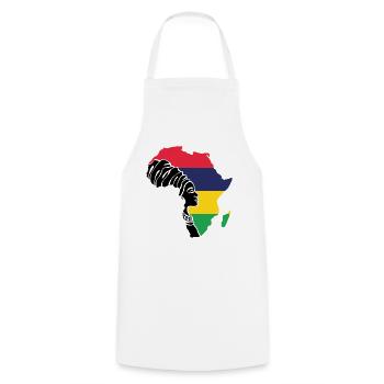 Drapeau de l’île Maurice Drapeau Afrique Souvenir ethnique - Tablier de cuisine - blanc - Devant - AI Model Male 185 dark (185cm)