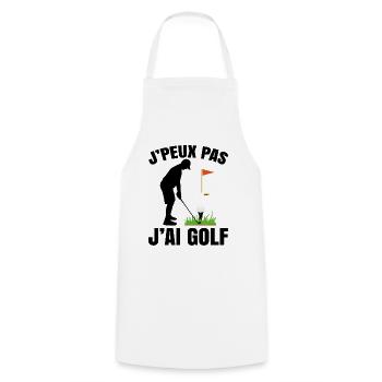 Je Peux Pas J'ai Golf - Tablier de cuisine - blanc - Devant - AI Model Male 185 dark (185cm)