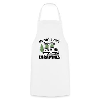 Les Vrais Mecs Trient Des Caravanes - Tablier de cuisine - blanc - Devant - AI Model Male 185 dark (185cm)