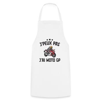 Je Peux Pas J'ai Moto Gp - Tablier de cuisine - blanc - Devant - AI Model Male 185 dark (185cm)