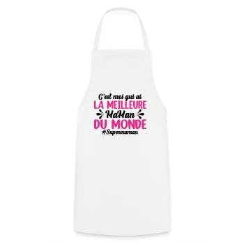 C'est Moi Qui Ai La Meilleure Maman Du Monde - Tablier de cuisine - blanc - Devant - AI Model Male 185 dark (185cm)