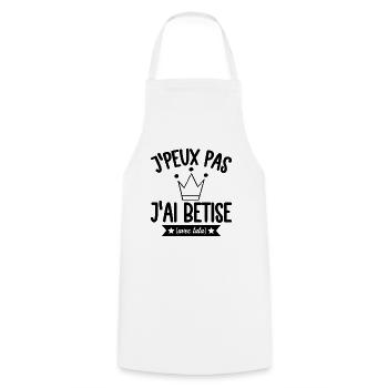 Humour Cadeau Anniversaire Maman Amour Idée Cadeau - Tablier de cuisine - blanc - Devant - AI Model Male 185 dark (185cm)
