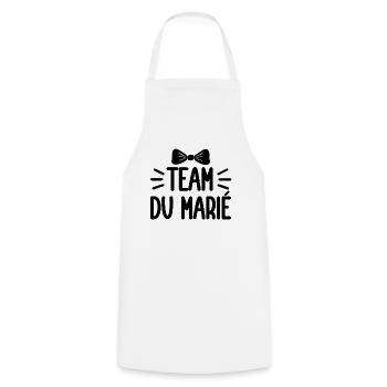 Team Marié Mariage Amour Coeur Love Cadeau Evg - Tablier de cuisine - blanc - Devant - AI Model Male 185 dark (185cm)