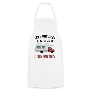 Les Vrais Mecs Trient Des Caravanes - Tablier de cuisine - blanc - Devant - AI Model Male 185 dark (185cm)