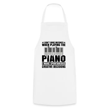 Musique Piano Instrument De Musique Idée Cadeau Dj - Tablier de cuisine - blanc - Devant - AI Model Male 185 dark (185cm)