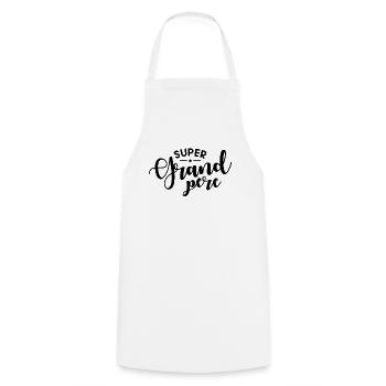 Super Grand-père Cadeau Papa Fête Des Pères Noël - Tablier de cuisine - blanc - Devant - AI Model Male 185 dark (185cm)