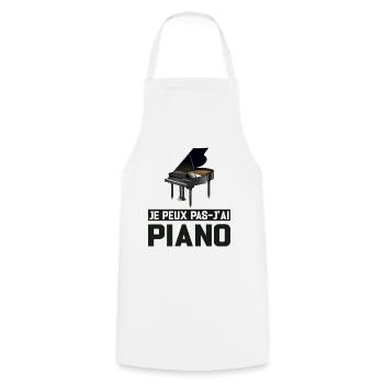 Je Peux Pas J'ai Piano Idée Cadeau Anniversaire - Tablier de cuisine - blanc - Devant - AI Model Male 185 dark (185cm)