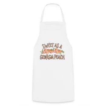 Sweet As A Georgia Peach Cute Funny Southern - Cooking Apron - white - Front - AI Model Male 185 dark (185cm)