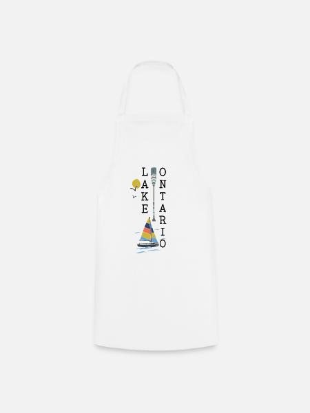 Lake Ontario Urlaub Lake House Boots Geschenk - Kochschürze - Weiß